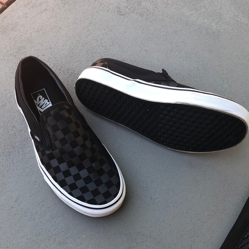 Vans Checkerboard Black / Black - Men’s 10.5